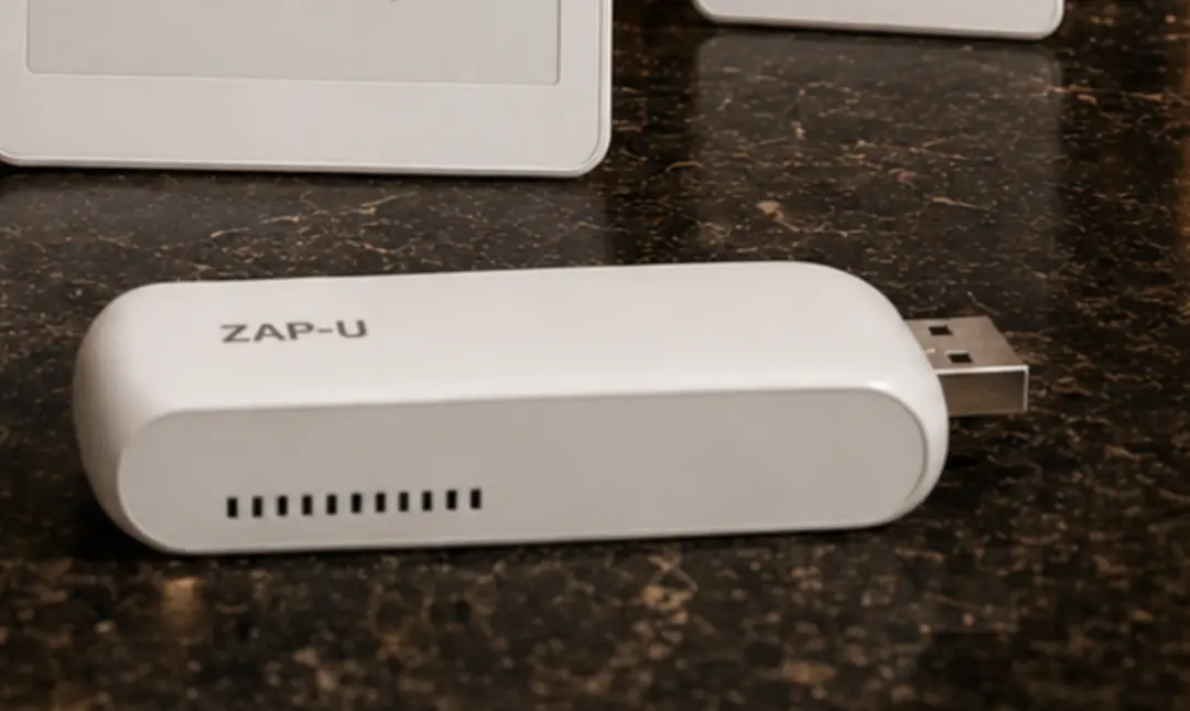 Base station USB ZAP-U utilizada para atualizar as etiquetas eletrônicas